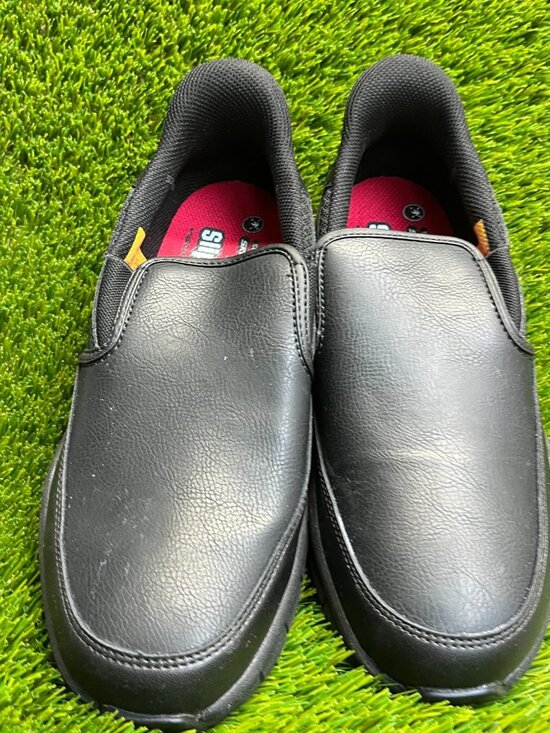 Skechers Nampa Broxtin Mens Size 7 Black Athletic Leather Slip-On Work Shoes main image 6